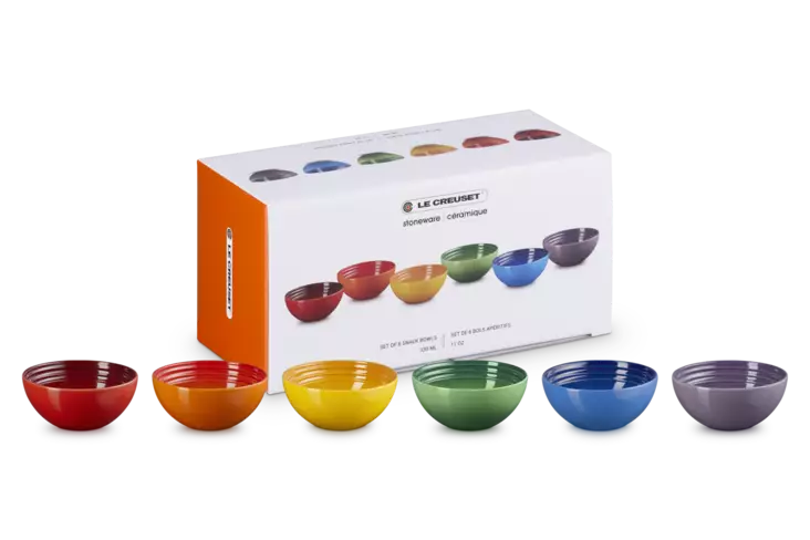 Le Creuset kulhot 12cm 6 kpl eri väriä - Tarjoilukulhot ja -vadit - LC79349335219030 - 1