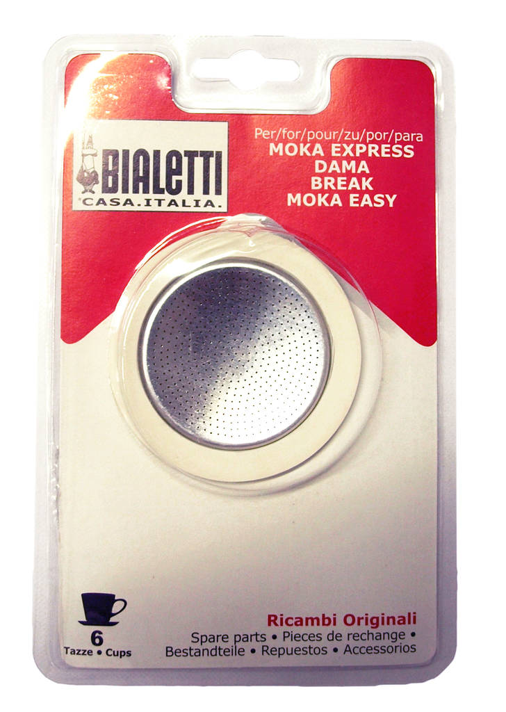 3 tiivistettä ja filtteri 6 kupin Moka Express keittimeen - Kahvin valmistus - 58-743 - 2