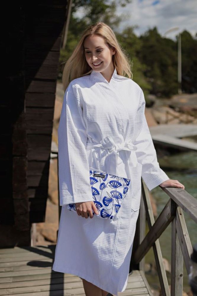 Kylpytakki, vohvelikangasta - Pyyhkeet ja kylpytakit - 713 - 1