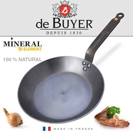 Hiiliteräspannu 28cm Mineral B Element - De Buyer hiiliteräspannut - 5610_28 - 1