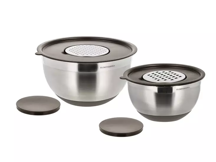 Teräskulhot 5 +3l ja kannet - Leivontatarvikkeet - MB38239 - 1