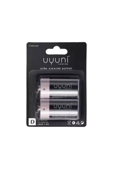 Uyuni D Paristo 1,5V 16000mAh 2kpl - Kynttilänjalat ja tuikkukupit - ULBAD - 1
