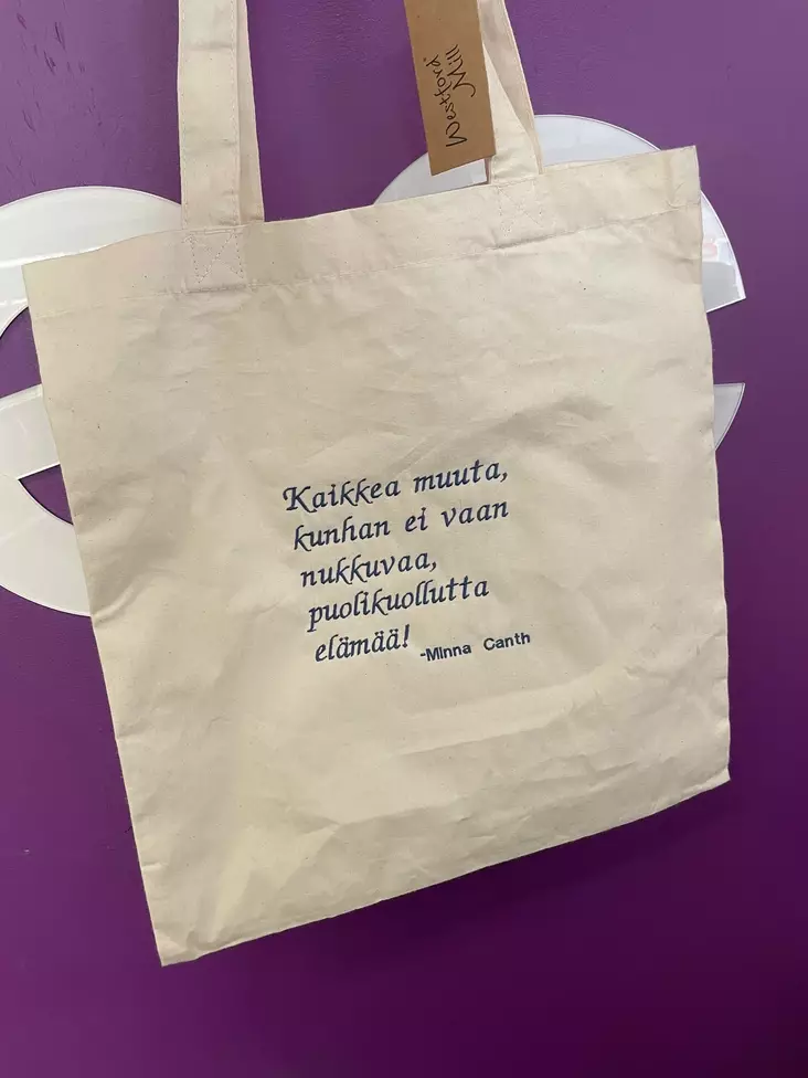 Kangaskassi tekstillä - Personoidut tuotteet - kassi - 1